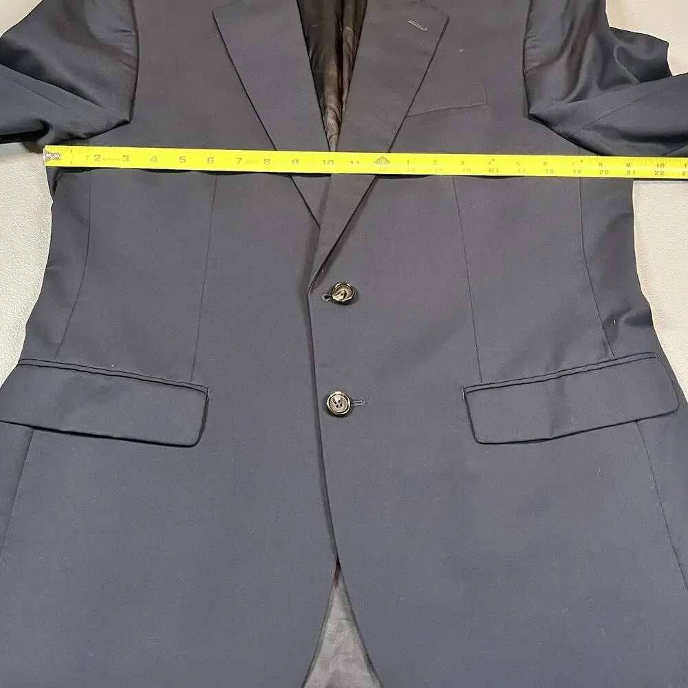 Ralph Ralph Lauren 100% Wool Blazer Sports Coat Jacket Two-Button Blue Mens 40R